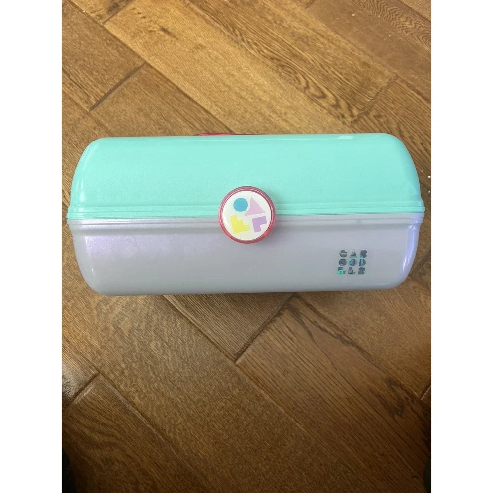 Vintage Caboodles Teal/Pink Makeup Carrying Case Box Model 5626 Mold‎ 4508